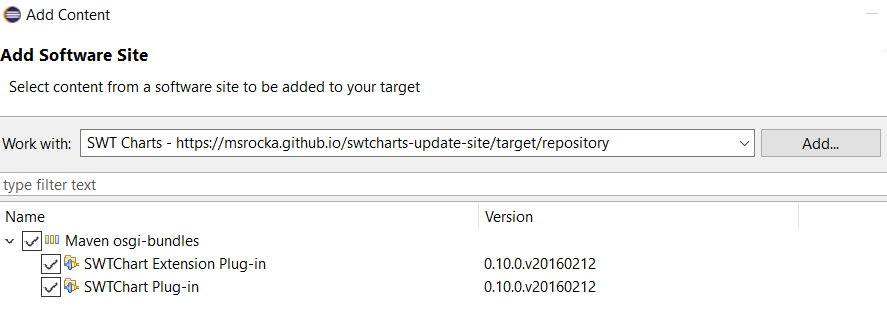 swtcharts-update-site | An Eclipse update site for the SWT Charts plugins